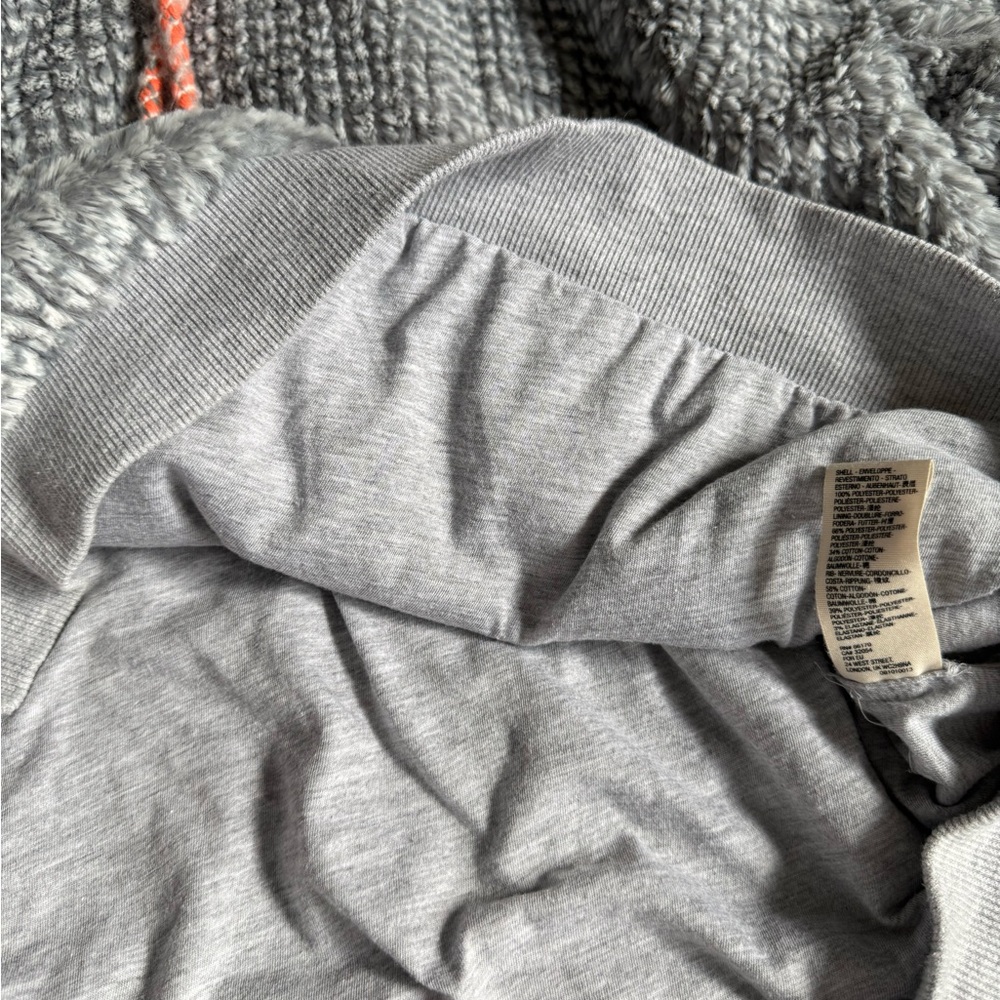 Anthropologie Saturday Sunday Size M Gray Nanette Sherpa Jersey Lined Hoodie - Picture 5 of 8
